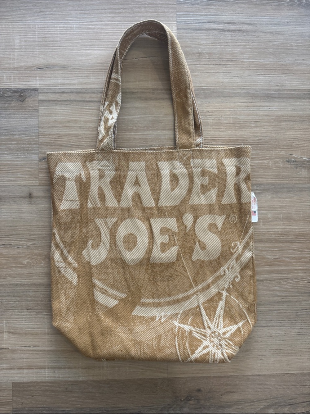 Vintage Trader Joe's Tan Canvas Tote Bag